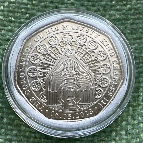 50p coins uncirculated capsule - 50p,