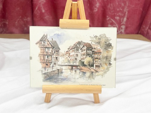Vintage small wooden easel - vintage,