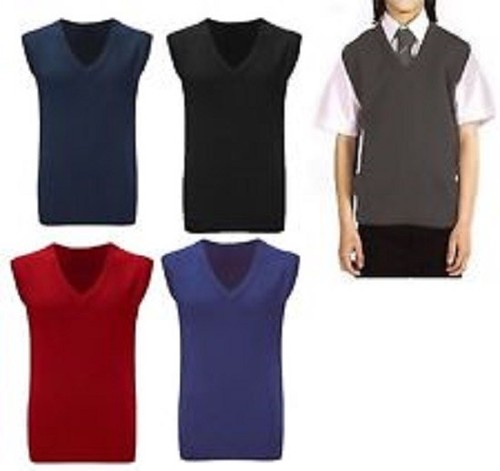 Boys girls knitted neck tank - v,
