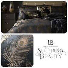 Laurence Llewelyn-Bowen DANDY Luxury Bedding Duvet Set Black Gold Feather Soft