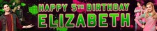 2 x Z-O-M-B-I-E-S Personalised Birthday Banners zombies