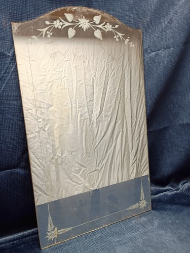 Venetian etched floral mirror - etched,