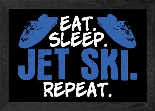 Jet ski joke - boat, framed