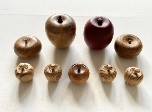 Hand carved wooden fruit - carved,