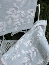 Laura Ashley Lockwood Duck Egg Cream Bird Floral Pair Curtains Lined W64” L51” 