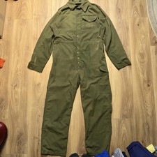 True Vintage British Army Coveralls 60s Distressed Paint Splatter Mens Green 