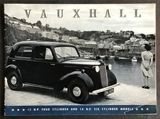 VAUXHALL 12HP 4 Cylinder & 14HP 6 Cylinder Car Sales Brochure c1947  Ref V918/3