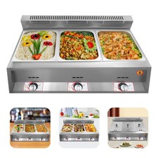 3 pan Gas Fryer Gas Catering
