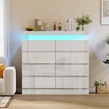 High Gloss Chest of 8 Drawers