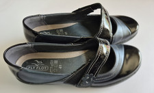 Ladies Fly Flot Black Patent