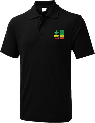 Embroidered one love rasta - love,