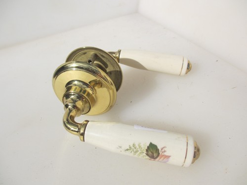 Vintage brass lever door - lever,
