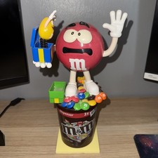M&M's Red  - Dispenser - Red w/ opened gift box