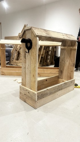 Wooden horse saddle - wooden, stand