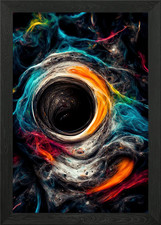 Colorful Black Hole Framed