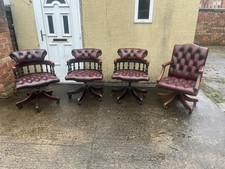 Leather chesterfield captains - leather,