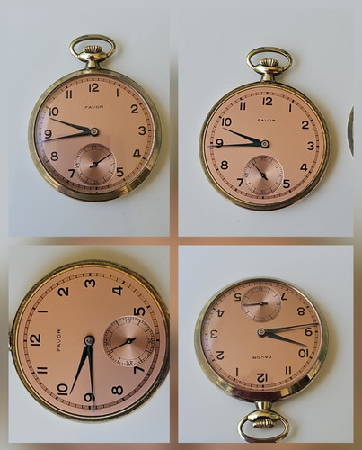 Favor pocket watch gold double - gold,