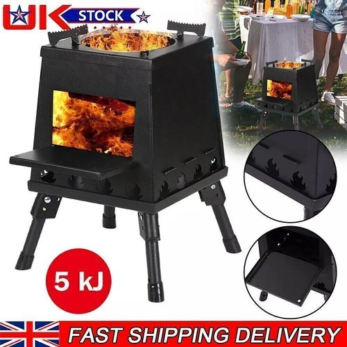 Outdoor wood burning stove - burning,