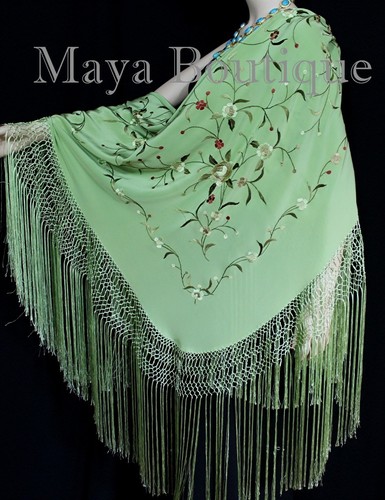 Silk embroidered flamenco - silk,
