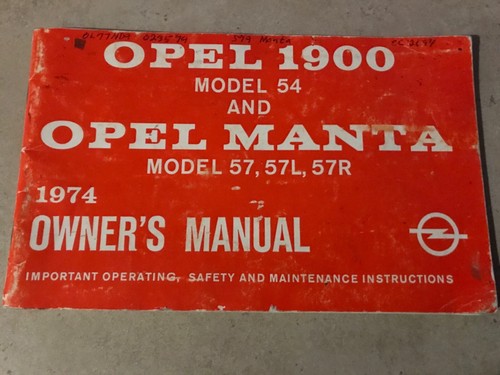 1974 opel 1900 model - 1974,