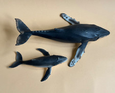 Schleich 16083 Humpback Whale and 16093 Calf 1:32  Rare Retired Sea Animal