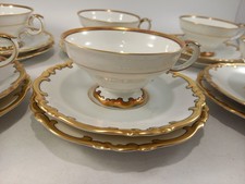 Heinrich & Co Selb Bavaria Fanny Gibler Cups Saucers Side Plates Set of 6 Trios 