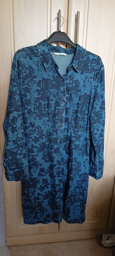 Floral denim dress - floral,