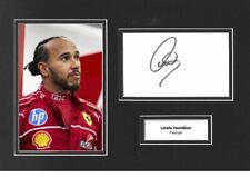 Lewis Hamilton Signed 12x8 Photo Display Ferrari Racing F1 Memorabilia COA