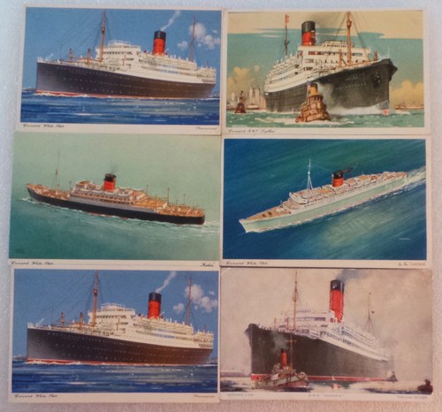 Vintage cunard line postcards - vintage,