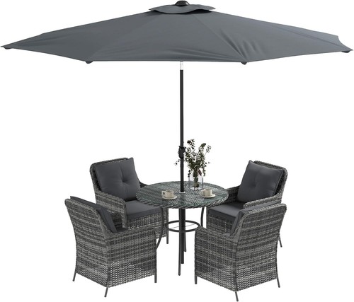 Seater rattan dining set - dining,