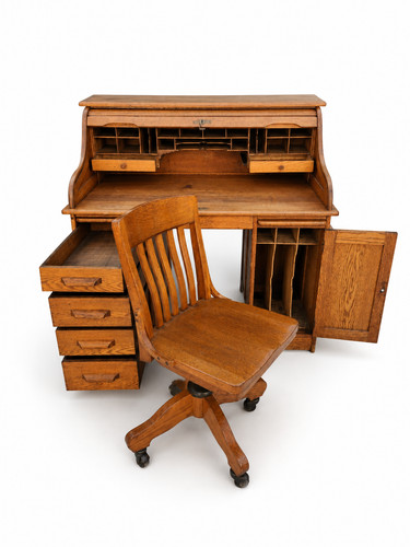 Small antique oak roll - small,