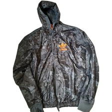 Adidas Pvc chile Wind Nylon M Glanz camo  Flock Vtg wet look shiny  Reversible 