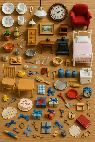 Dolls house model railway - dolls,