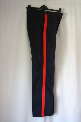 Vintage blue with red stripe