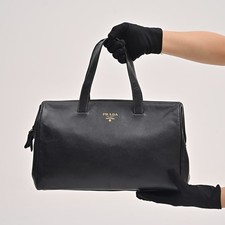 Prada Saffiano Navy Leather Work Bag Handbag