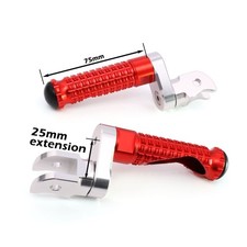 FOR TRIUMPH TIGER EXPLORER 15-21 20 RED MPRO 25MM LOWER FRONT FOOT PEGS