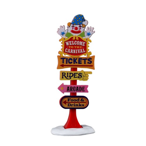Lemax carnival welcome sign - welcome,