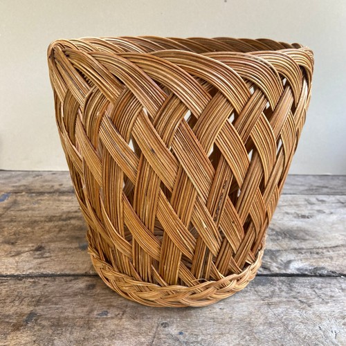 Vintage woven plaited rattan - woven,