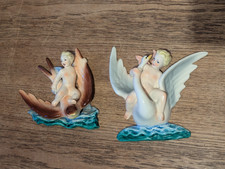 Vtg. Italian Cherubs On Birds