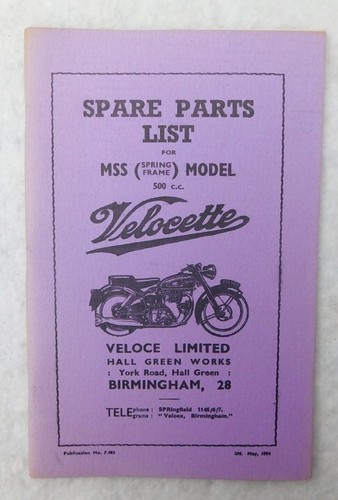 Velocette motorcycle spare - motorcycle,