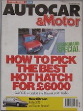 Autocar magazine 23/1/1991