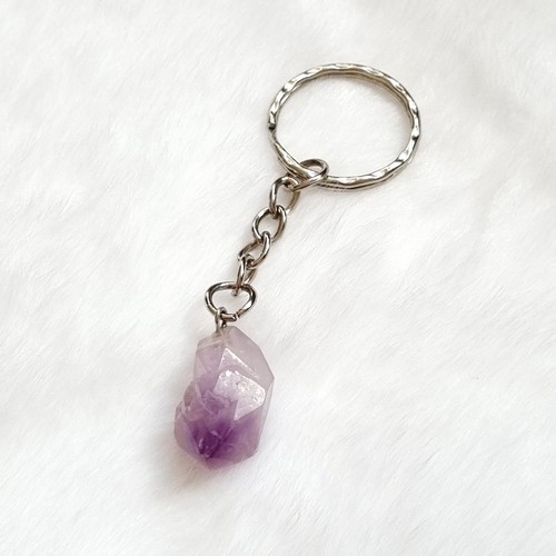 Amethyst keyring healing - keyring,