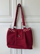 Felt Earth Squared Red handbag