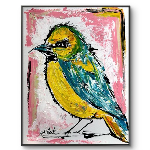 Original art bird 11x14 - original,