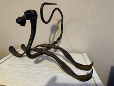 Blacksmith Forged Dragon - Vintage Fireplace Log Holder? Stunning & Rare!