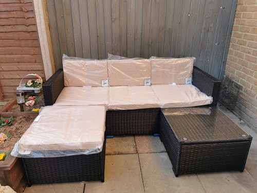 Garden furniture set padded - w/,