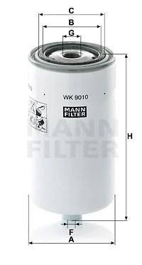 Fuel filter fits - lf, 45