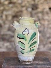 Vintage French Rustic Stoneware Jar Vase