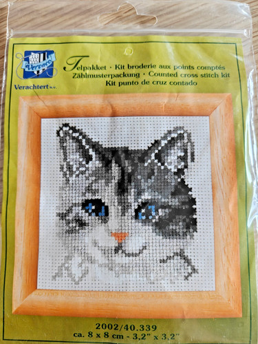 Cat cross stitch kit - stitch,