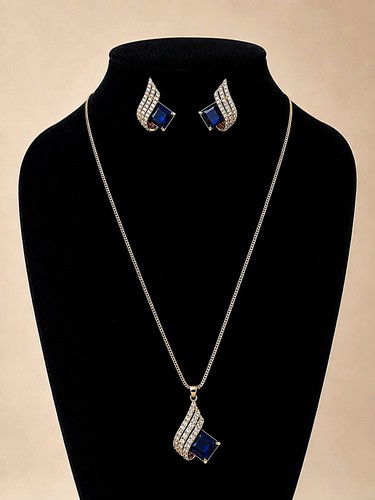 Green blue stone long - &,